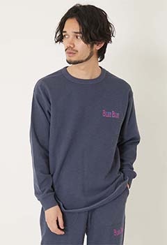 gym master × BLUE BLUE /ブロックインレーロングスリーブTシャツ