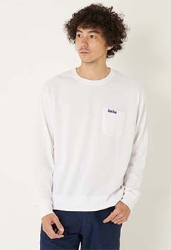 FRUIT OF THE LOOM × BLUE BLUE /ニットライククルーネックポケットシャツ