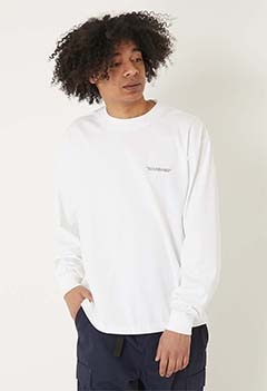 STANDARDエンブロイダリー ロングスリーブTシャツ ダブルストリング