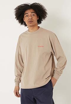 STANDARDエンブロイダリー ロングスリーブTシャツ ダブルストリング