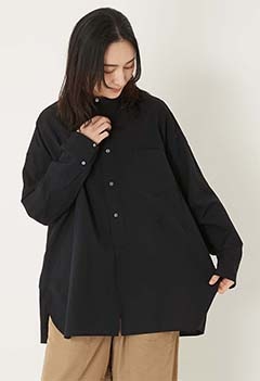 TICCA /ノーカラースクエアビッグシャツ