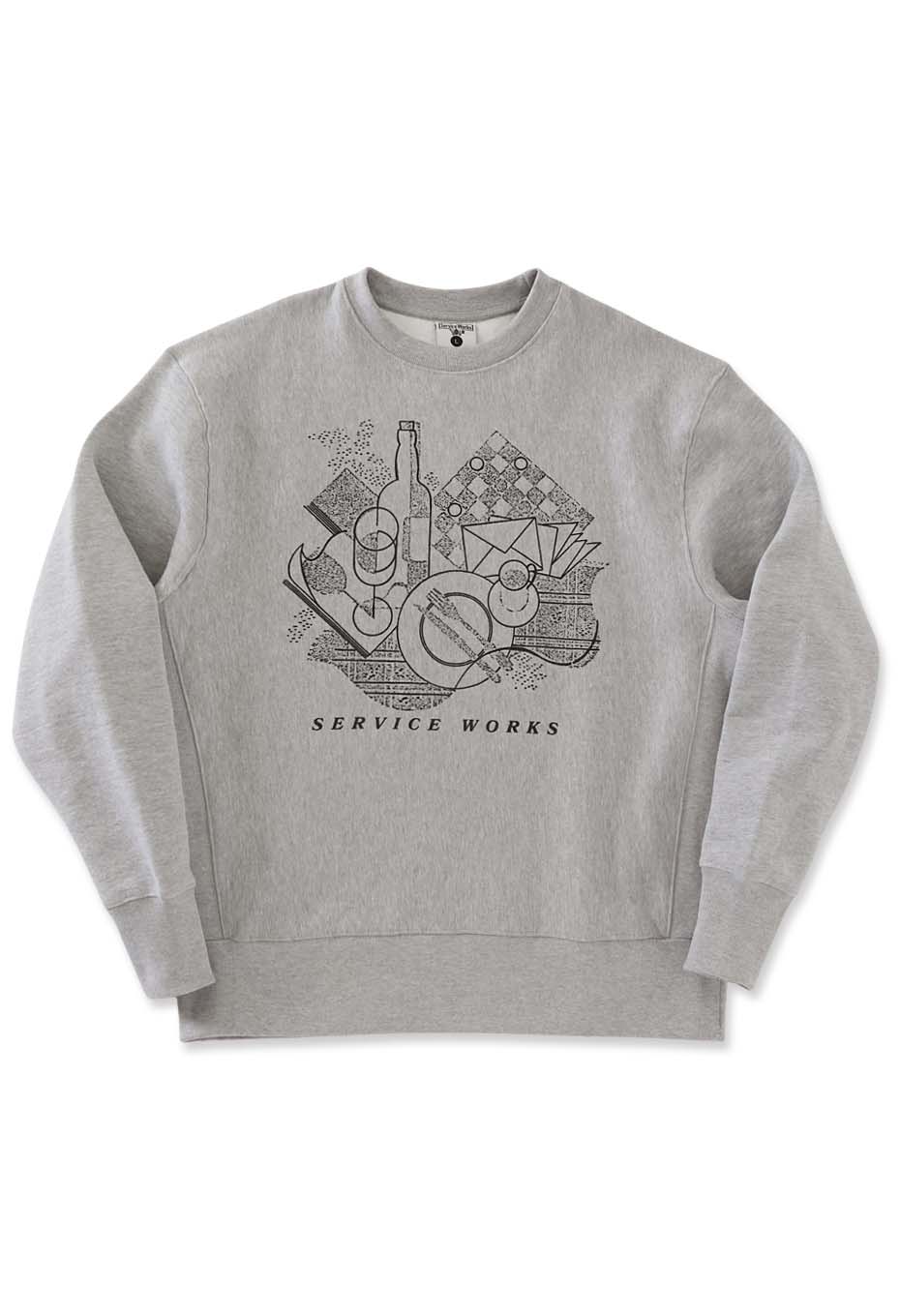 SERVICE WORKS /フリークエントフライヤー クルーネックスウェット