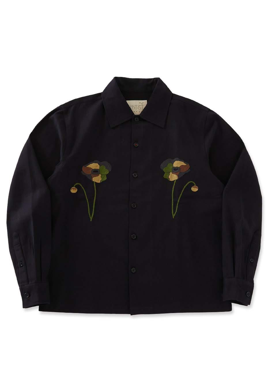 KARDO /MARTIN EMB 24 NAVY ロングスリーブシャツ