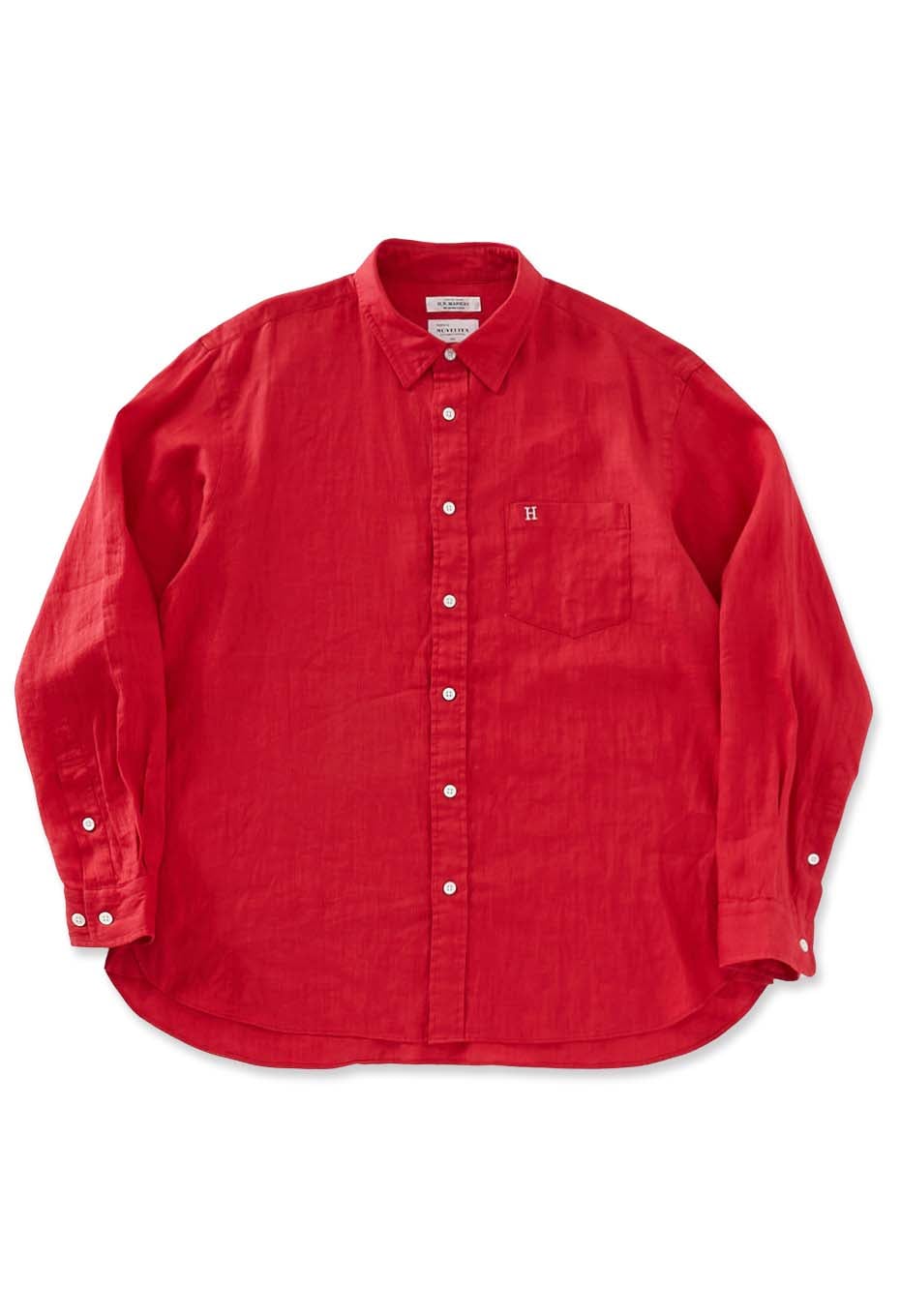 カリフォルニアリネン Hエンブロイダリーシャツ