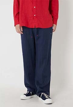 カリフォルニアリネン Hエンブロイダリー トラウザーズ