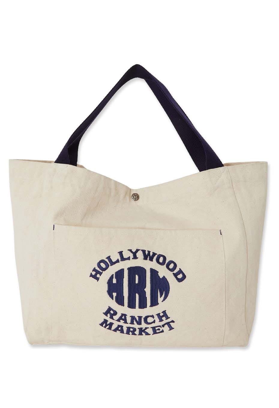 オーバル HRM エンブロイダリーキャンバストートバッグ L