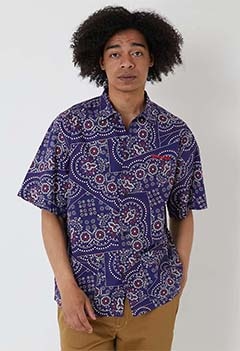 TOWNCRAFT × HIGH! STANDARD / Paisley 2-Pocket Short-Sleeve Shirt