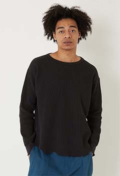 concause /ワッフルロングスリーブTシャツ