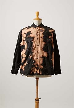 VINTAGE US FLANNNEL VERTICAL BLEACHED SHIRT