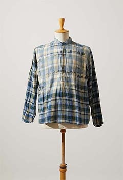 VINTAGE EURO FLANNEL FRONT BLEACHED SHIRT