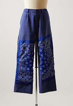 VINTAGE FRENCH WORK BANDANA PATCH PANTS