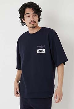 8.5oz ショートスリーブ スウェットシャツ W エンブロイダリー スタンダードパッチ