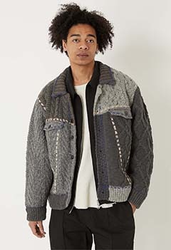 クレイジーパターン トラッカーニットジャケット