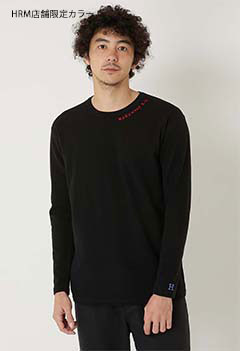 ストレッチフライス ネックラインエンブ コンフォータブル ロングスリーブTシャツ