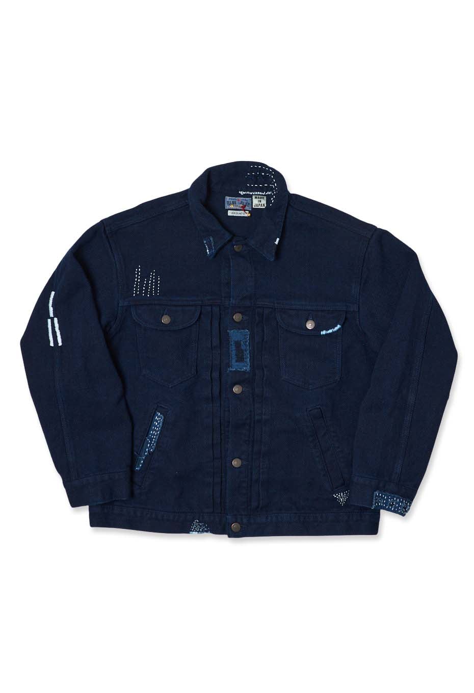 REWORK honnai Nijuori Sashiko Trucker Jacket