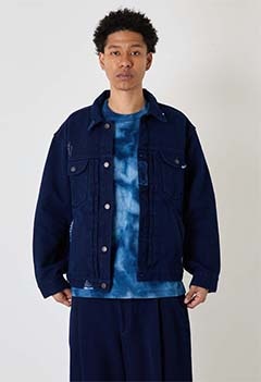 REWORK honnai Nijuori Sashiko Trucker Jacket