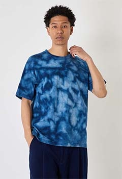 Organic Cotton Teshibori bassen Short Sleeve T-Shirt