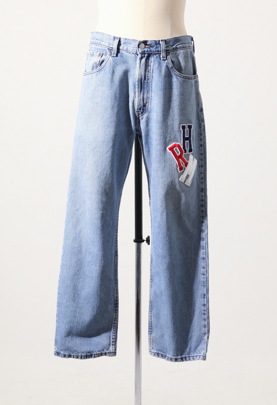 VINTAGE LEVIS HRM PATCH CUSTOM DENIM PANTS 34×30