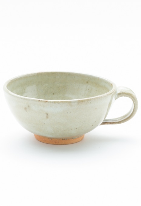Kampong Chhnang Pottery Soup Bowl White