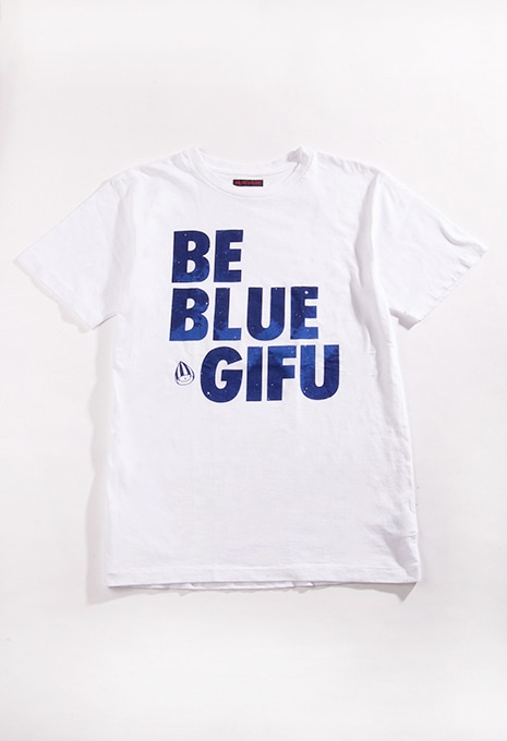 BE BLUE GIFU gradation Logo T-shirts