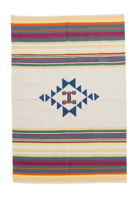 H Tribal pattern Multi-stripe rug Matte L