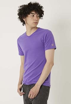 stretch fraise v-neck Short Sleeve T-shirts