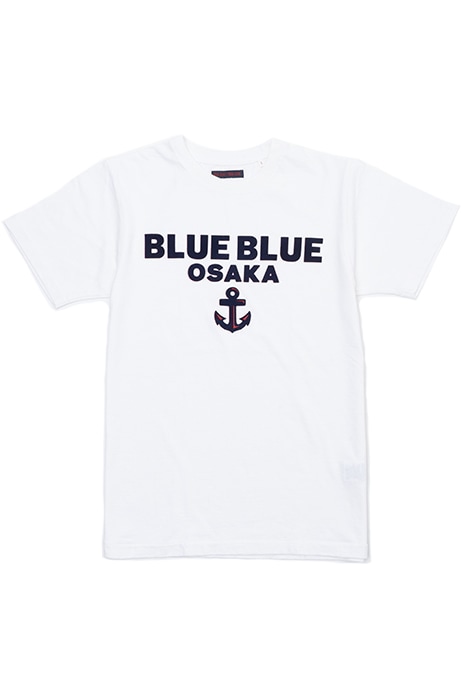NT190 BLUEBLUE OSAKA flock print logo T-shirts