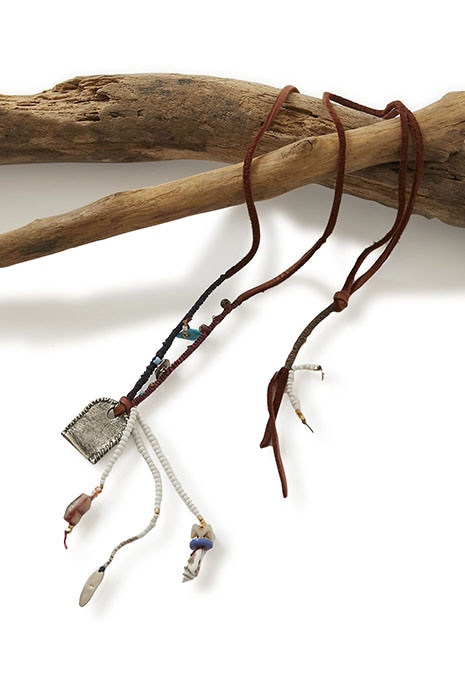 SCOSHA LEATHER CORD necklace with tag