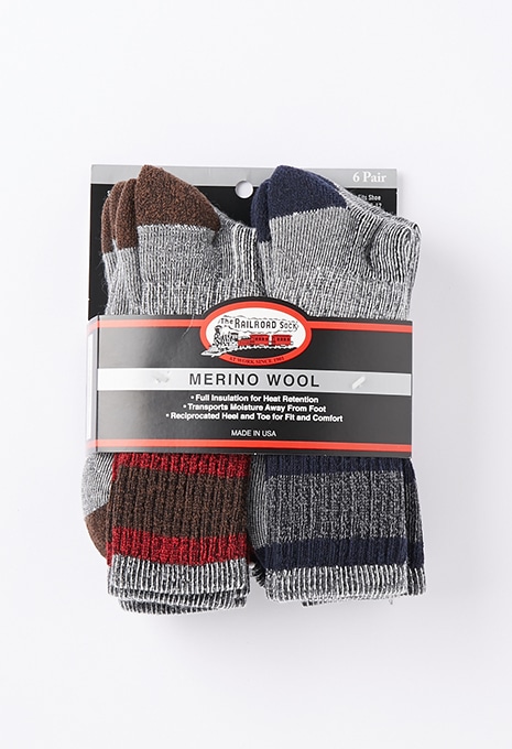 RAILROAD SOCK PAIR MARINO Wool outdoor socks