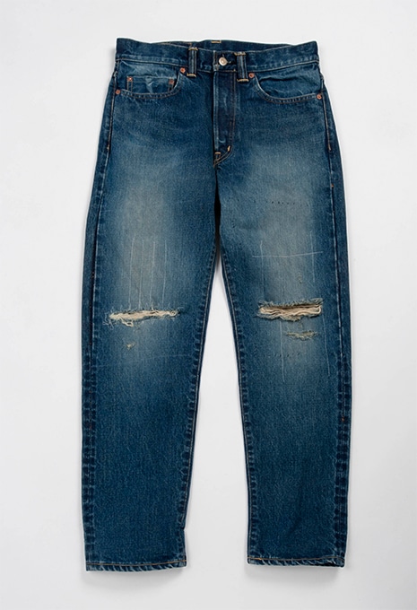 PP4XX vintage Washed Repaired Hole Jeans
