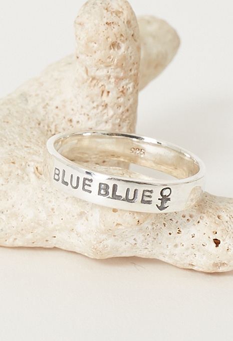 BLUE BLUE logo ring