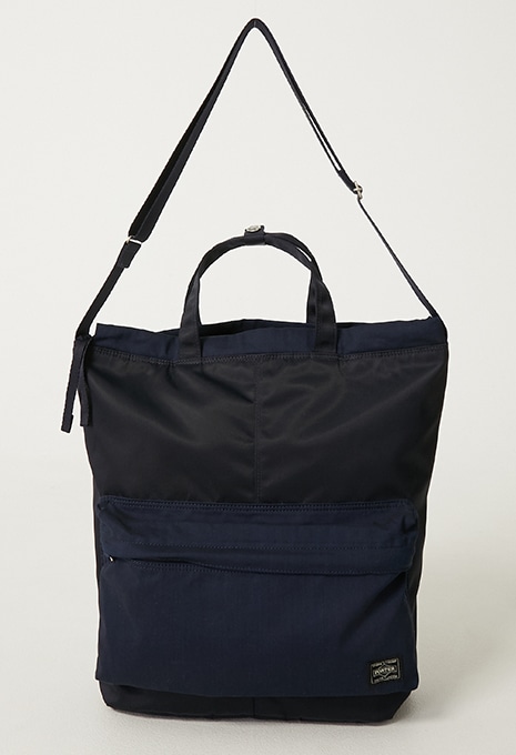 PORTER ・ BLUE BLUE Indigo nylon combination 2WAY book bag
