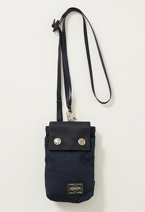PORTER / BLUE BLUE Indigo nylon combination mobile pouch