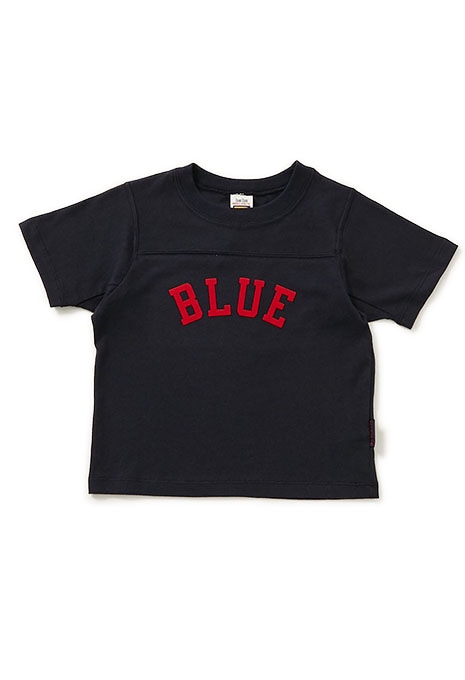RUSSELL・BLUE BLUE BLUE フロッキーフットボールTシャツ キッズ