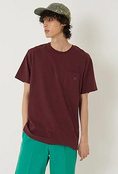 H Embroidery Pocket Short Sleeve T-shirts