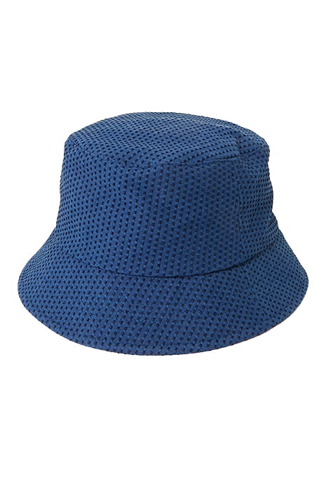 Indigo stitch Sashiko Bucket Hat
