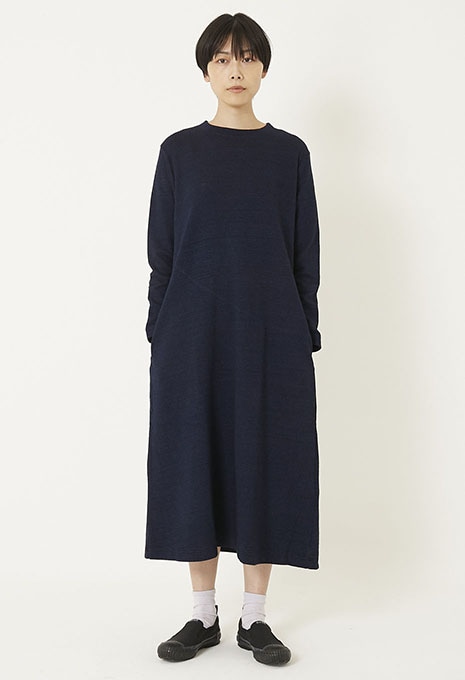 Blue Blue Japan ワンピース インディゴセッケツテンジク プルオーバー ワンピース