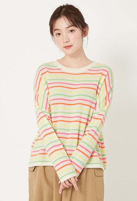 ABSOLUT CASHMERE Multi horizontal stripe Sweater Women's