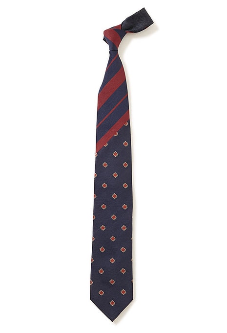 Patchwork silk tie