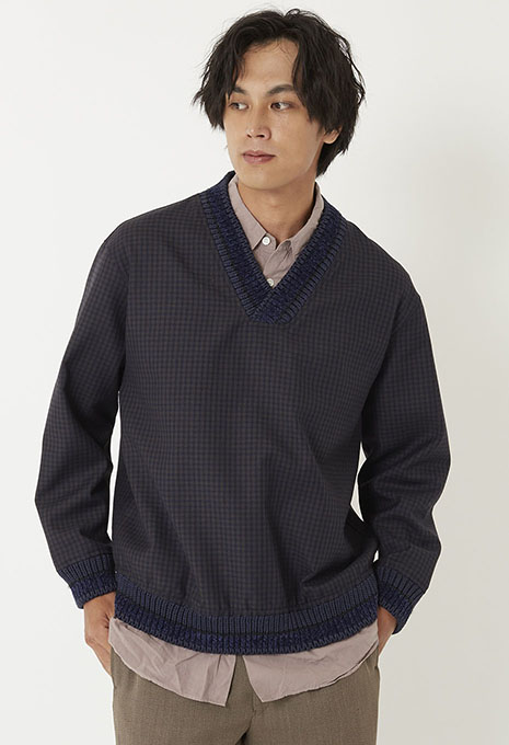 Coohem シャツ ブラウス Coohem ニットコンビロングスリーブシャツ