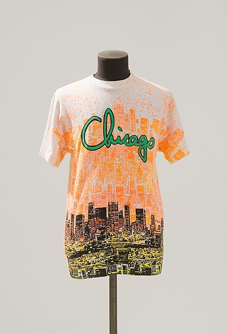 VINTAGE 80s CHICAGO TOWN NEON T-SHIRT