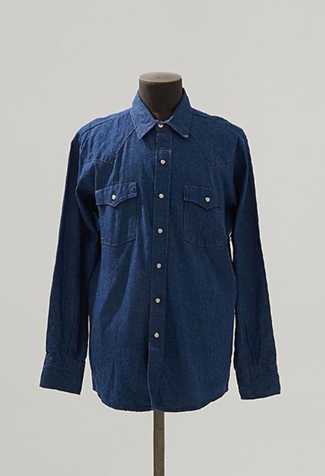 VINTAGE 80s SADDLE KING WESTERN BY KEY DENIM SHIRT