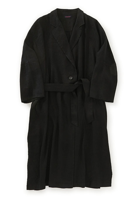 Linen rayon big robe coat women's