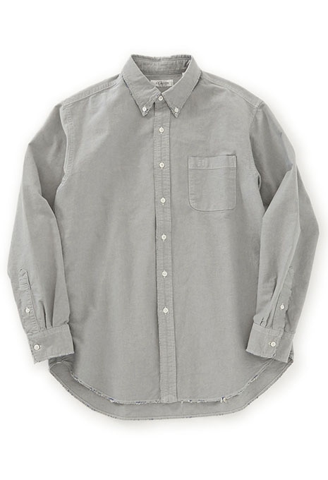 Aging oxford H Embroidery Button Down Shirt