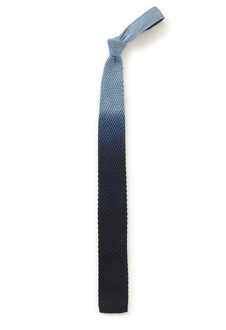 Indigo gradation Silk Knit Tie