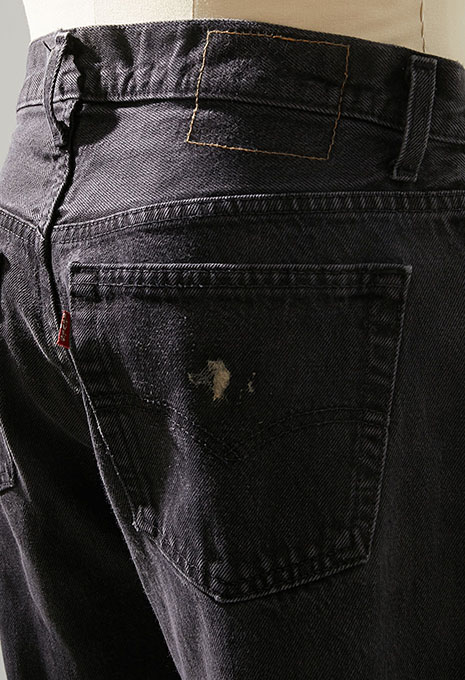 USED LEVIS #501 JEANS BLACK DYED