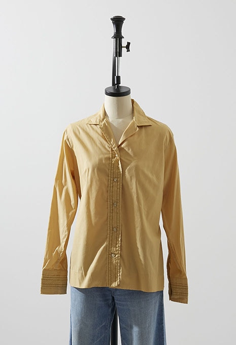 DEADSTOCK H BAR C POLY RAYON WESTERN SHIRT KHAKI