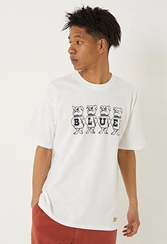 RUSSELL・BLUEBLUE ブルドッグ Tシャツ