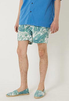 summer corduroy marbling beach corduroy shorts