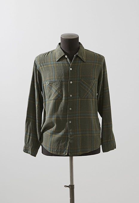 VINTAGE 60s TREVELLA PLAID RAYON SHIRT